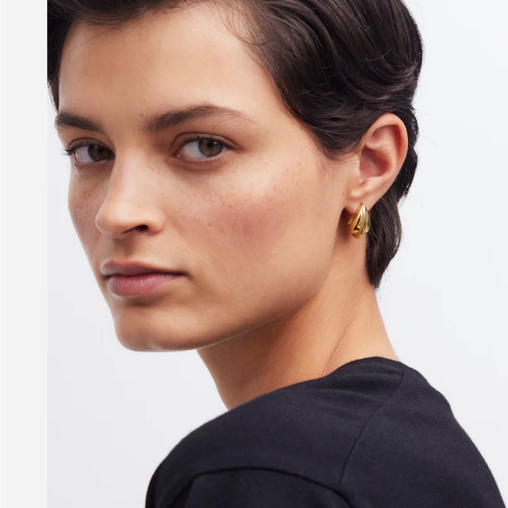 Madewell Demi-Fine Fan Statement Stud Earrings